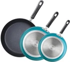 Cook Home Nonstick Frying 8/9.5/11-INCH 3-PC Set, Turquoise New. Price: $72.36.