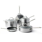 Greenpan Craft Steel 10-PIECE Cookware Set With Bonus Protectors, Silver New. Price: $321.08.