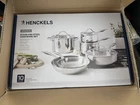 New Box ! Henckels Aragon 10-PC Stainless Steel Cookware Set. Price: $250.00.