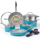 Gotham Steel 15 Pc Ceramic Pots And Pans Set Non Stick, Copper Cookeware New. Price: $85.99.