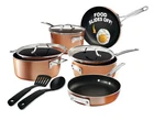 Gotham Steel Stackmaster Copper Cast Textured Complete 10 Piece Set W/ Utensils New. Price: $119.99.