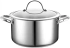 Dutch Oven Casserole With Glass Lid, 6-QUART Classic Stainless Steel Stockpot, New. Price: $60.99.