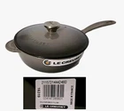 New Le Creuset Cast Iron 2.25 Qt (2.1L) Saucier Pan, Oyster France Open. Price: $190.01.