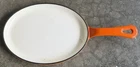 Rachael Ray Enamel Cast Iron Oval Fajita Fry Pan Skillet Orange Used. Price: $34.99.