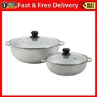 Imusa 2.5/7.0QT Cast Aluminum Caldero 2PC Set With Glass Lid - 22/30CM New. Price: $111.99.