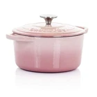 Crock-pot Artisan 2 Piece 3 Quarts Enamled Cast Iron Dutch Oven Blush Pink New. Price: $72.46.
