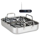 Viking Stainless Steel Roasting Pan With Nonstick Rack 16X13 Inches For Turkey New. Price: $201.90.