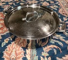 All-clad Stock Pot With Lid 5-QUART 11 X 4.5 Silver Double Handle Professional Used. Price: $69.99.