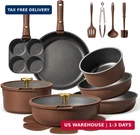 Carote 21PCS Pots Pans Set, Nonstick Cookware Detachable Handle, Inducti New. Price: $134.98.