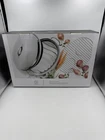 Martha Stewart Covered Oval Roaster W/ Rack Stainless Steel 15 X10.8 New. Price: $44.95.