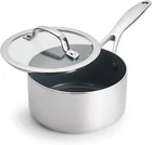 Valencia Pro 1.5QT Tri-ply Stainless Steel Saucepan With Healthy Nonstick Coatin New. Price: $183.99.