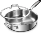 12 Inch Tri-ply Stainless Steel Frying Pan, Compatible With All Cooktops Up 6 New. Price: $42.99.