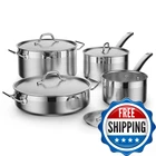 Cooks Standard Kitchen Cookware Sets Stainless Steel Professional Pots Pans New. Price: $173.46.