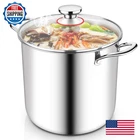 Teamfar 12 Quart Stainless Steel Tri-ply Large Pasta Soup New. Price: $72.40.