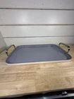 Caraway Double Burner Griddle Non-stick Eco-friendly Oven-safe 19X12" Open. Price: $85.00.