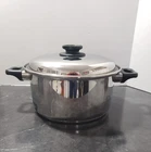 Vintage Maxam Steam Control 7 Qt Stock Pot W/lid 18/8 Surgical Stainless 5 Ply Used. Price: $71.10.
