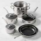 Greenpan Premiere Max Stainless-steel Ceramic Nonstick 11-PIECE Cookware Set, F New. Price: $456.88.