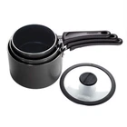 Tramontina 6 Piece Nesting Nonstick Cookware Set With Glass Lids Gray New. Price: $95.59.