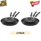 (2PACK) Farberware 3PC Frying Pan Set Nonstick Skillet 8 9.75 12IN Dishwasher New. Price: $53.99.