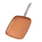 Non-stick Copper Square Frying Pan, 12" Chef Inch, One Color New. Price: $69.38.