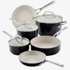 Kitchenaid 9PC Ceramic Forged Aluminum Nonstick Cookware Set Onyx Black *new* Open. Price: $150.00.