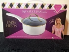 Paris Hilton 2 Quart Nonstick Ceramic White Sauce Pan With Glass Lid New. Price: $15.99.