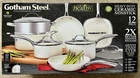Gotham Steel 12 Pc Heavy Duty Ceramic Non-stick Aluminum Cookware Set Pots & Pan New. Price: $99.99.