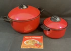 Pair Of Red Pasta Pro Pots Pans 6 Qt And 2 Lids Used. Price: $21.75.