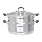 Sunhouse Stainless Steel Steamer Pot For Cooking - 6.3 Qt Quarts, New. Price: $92.90.
