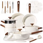 Carote Nonstick Cookware Set 14 Piece Granite Pots And Pans Induction Oat New. Price: $69.99.