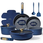 Carote Blue&gold Ceramic Cookware Set Non Toxic, Pfas FREE,15PCS Pots And Pan... New. Price: $72.89.