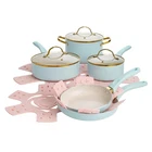 Paris Hilton Epic Pots Pans Set Multi Layer Coating Tempered - Scratch & Dent Used. Price: $68.97.