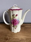 Rosenthal Group Classic Germany Porcelain Coffee Pot Pink Floral Gold Trim Used. Price: $35.00.