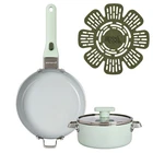 Goodcook Ceramic Cookware Set 5 Piece With Removable Handle Induction Compatible New. Price: $62.75.