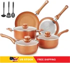 Melenta Pots & Pans Set Ultra Nonstick,pre-installed 11PCS Cookware Copper New. Price: $69.96.