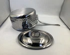 Mauviel M'elite 5-PLY Hammered Polished Stainless Steel Sauce Pan. 3.4-QT New. Price: $410.17.