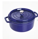 Staub Cast Iron 5.5-QT Round Cocotte-factory Second New. Price: $215.00.