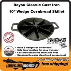 Bayou Classic Cast Iron 10" Wedge Cornbread Skillet Preseasoned Dual Handles New. Price: $45.88.
