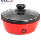 Compact Electric Skillet Non-stick Personal Cooking Pan W/ Glass Lid Camping New. Price: $38.92.