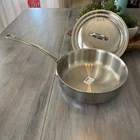 Mauviel Cook 1830 10 Stainless Steel Saute Pan W/ Lid 5-PLY France New. Price: $212.49.