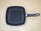 Scanpan Classic 10-1/2-INCH Square Grill Pan, 10.5 Inch, Black Open. Price: $99.95.