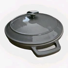 Servappetit Grill Pan W/ Lid Ceramic 10" Stackable Gray New! Msrp $40. Price: $19.99.
