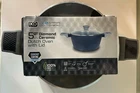 Sapphire Diamond Dutch Oven + Lid Iko 5 Qt Ceramic Non Stick New Sealed Blue. Price: $29.90.