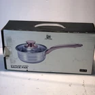 Lexi Home Sauce Pan Diamond Tri-ply 1.1QT Stainless Steel Nonstick Glass Lid New. Price: $16.00.