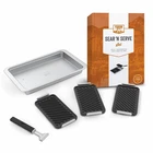 Yukon Glory Sear 'n Serve Cast Iron Grill Pan Set, 3 Baskets New. Price: $50.05.