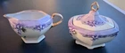 Moritz Zdekauer Antique Austrian Porcelain "violets" Cream & Sugar Set, Signed Used. Price: $20.00.