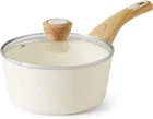 Ceramic Nonstick With Lid, 1.5 Quart Small Saucepan, White Cooking Pot New. Price: $45.99.