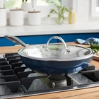 Princess House Heritage Signature 10" Navy Skillet 10950 New Box. Price: $130.00.
