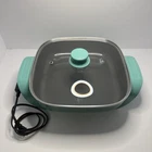 Greenlife 12" Electric Skillet Ceramic Non-stick Turquoise W/ Glass Lid Used. Price: $35.00.