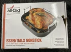 All-clad Hard Anodized Nonstick Roaster With Rack 11" X 14" Open. Price: $69.99.